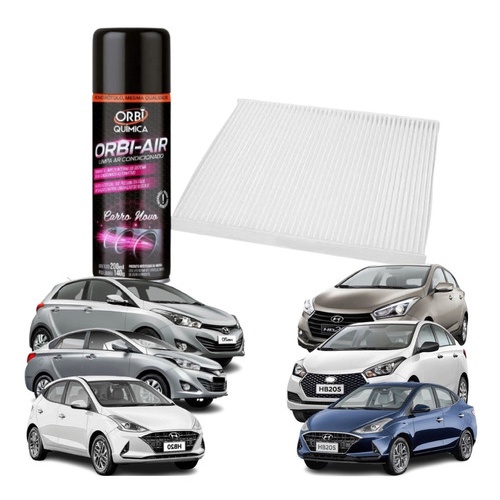 Kit Filtro De Ar Condicionado Cabine Higienizador Hb20 em Oferta na Shopee