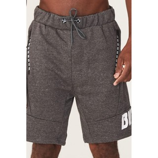 Bermuda NBA Moletom Chicago Bulls Preta Mescla