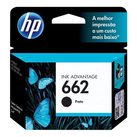 Cartucho De Tinta Hp 662 Preto Original 2516 3516 3546 2546