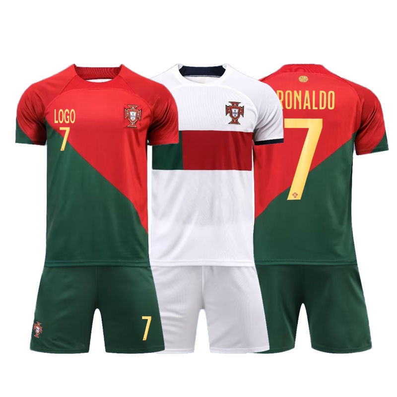 22 Copa do Mundo Seleção Portuguesa em casa e fora de casa 7 ° C camisa adulto uniforme de futebol personalizado