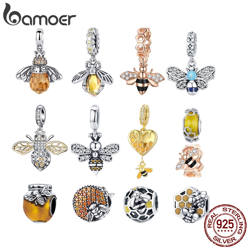 Bamoer 925 Sterling Silver Beer Pendant Fashion Beads DIY gifts for Women em Oferta na Shopee