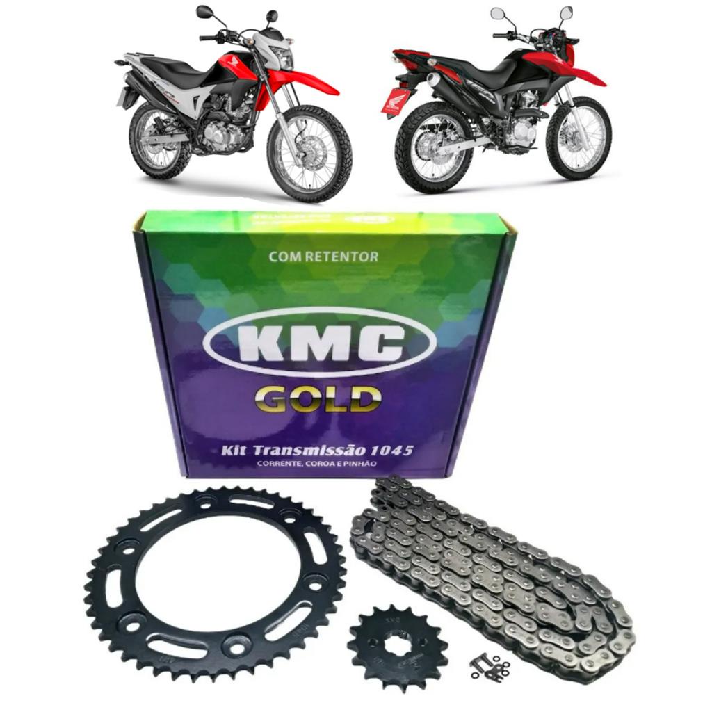 Kit Relacao Tracao Transmissao Nxr Bros 160 Xre 190 2015 2016 2017 A 2025 Com Retentor Original Kmc