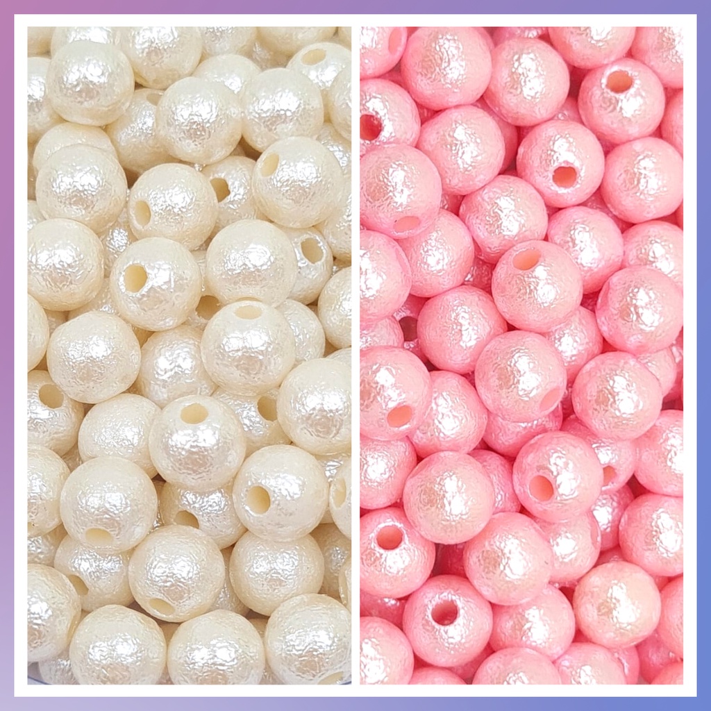 Miçanga Tipo Pérola Barroca de Água Doce 50un Texturizada p/ Biju