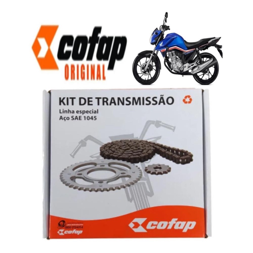 Kit Relacao Tracao Transmissao Cg Titan Fan Cargo Start 160 2015 2016 2017 2018 2019 2020 2021 2022 Original Cofap
