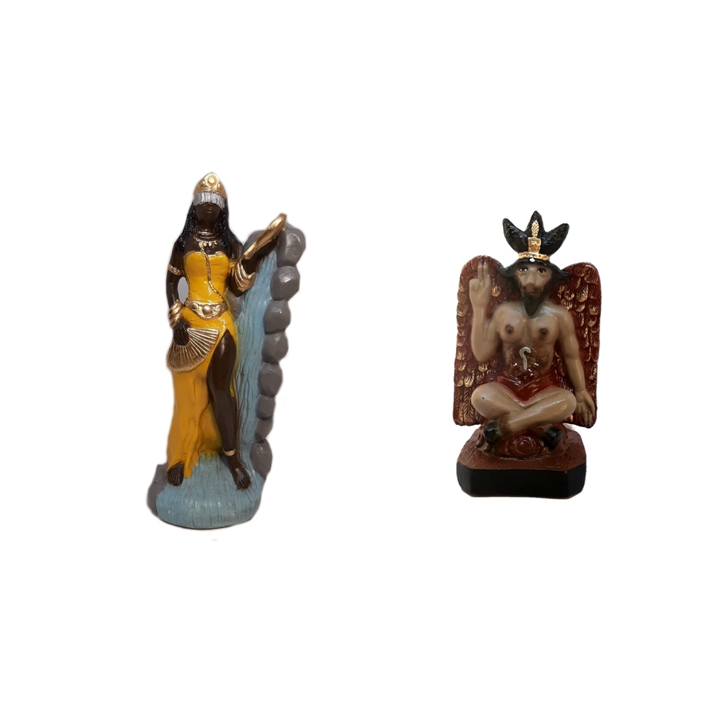 Imagem Orixá Oxum Exu Belzebu Candomblé Umbanda Estátua 22cm