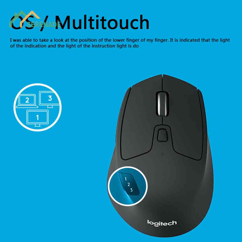 ser-stock Logitech M720 Compatível Com Bluetooth Mouse Sem Fio Computador De Jogos PC 8 Botões Ratos