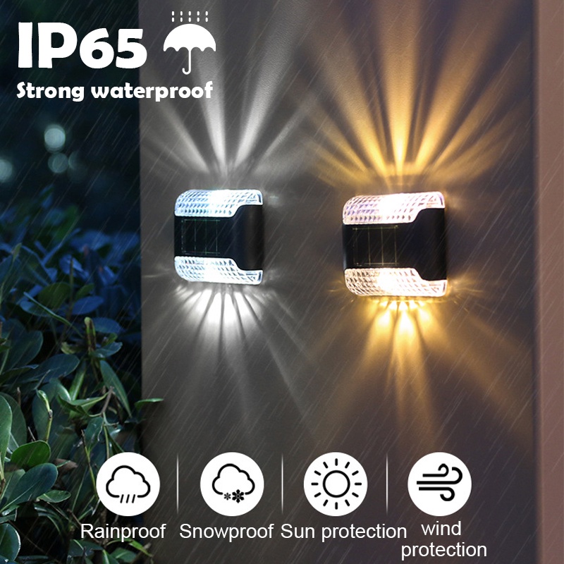 Lâmpada De Parede Solar Led  Decoração À Prova D'água Iluminação Externa
