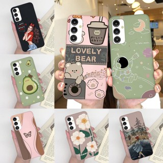 Caixa Para Samsung Galaxy A14 4G/5G Lovely Astronaut Pretty Flowers Cartoon Pattern Ultrathin Soft Silicone Capa Traseira A 14 Novo Design Coque Protetor