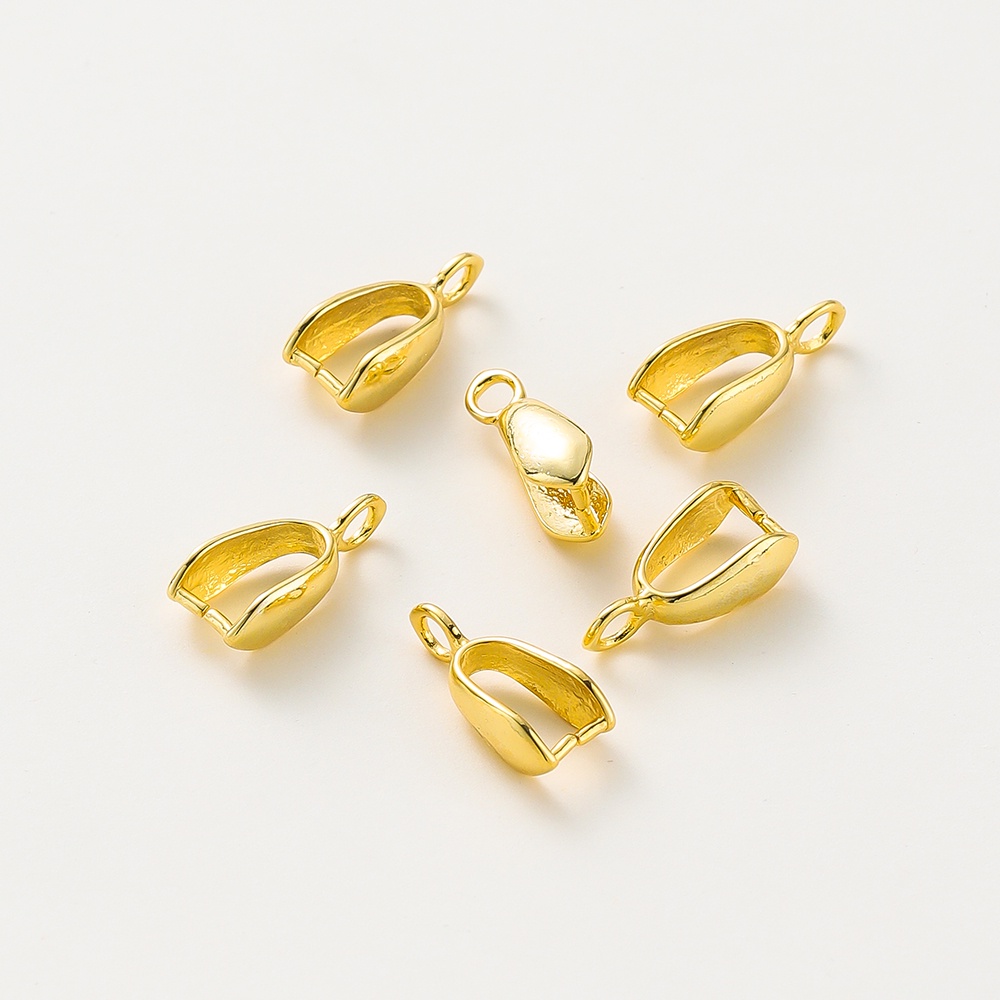 St . Kunkka 30pcs 2.6-4.4mm 18K Retenção De Cor Real Gold Plated With Hanging Sunflower Seed Buckle Fabricado Para Pingente De Colar