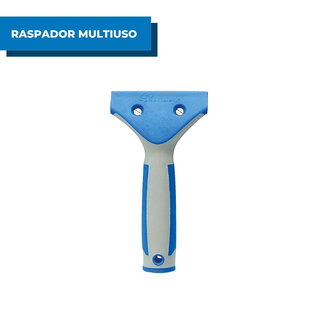 Espátula Raspador Multiuso 10cm Lamina Original Bralimpia Remove Tinta Limpa Vidro Cabo Emborrachado