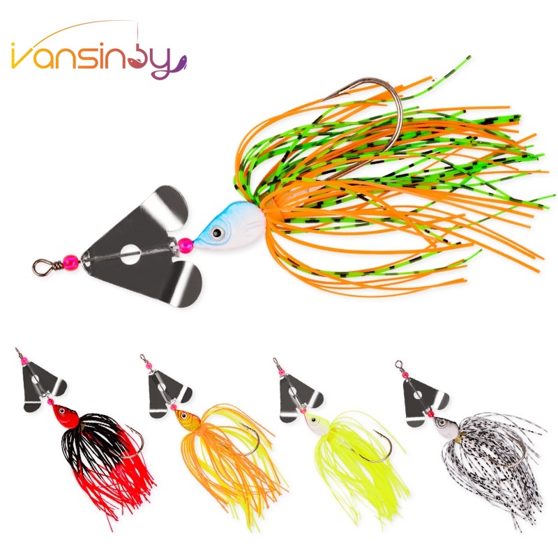 Spinnerbait Iscas De Pesca 9cm/14g Bass Fishing Buzzbait Multicolor Truta Robalo Salmão Metal Spinner Natação