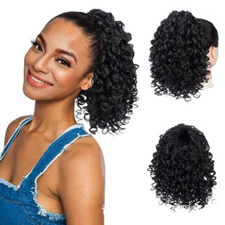Prabo De Cavalo Afro Puff Cacheado Rabo De Cavalo Cacheado Pequeno Cabelo Encaracolado Rabo De Cavalo Peruca Afro Cacheado