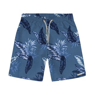 Bermuda Infantil Folhagem Rovitex Kids Azul
