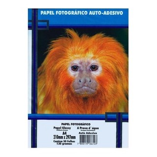 Papel Fotográfico ADESIVO Glossy(Brilho) A4 130g 50 Folhas MASTERPRINT ORIGINAL EMBALAGEM…