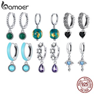 Brincos Bamoer 925 Prata Corte De Ganchos De Orelha Estilo Vintage Jóias De Moda Feminina
