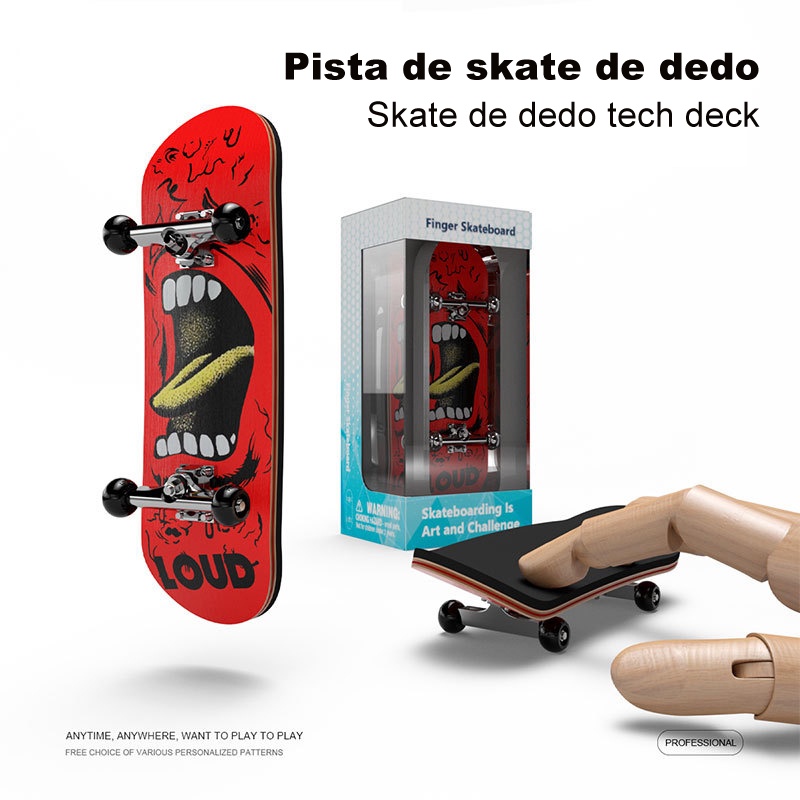 Skate De Dedo Lov Fingerboard De Madeira Brinquedo Profissional Tech