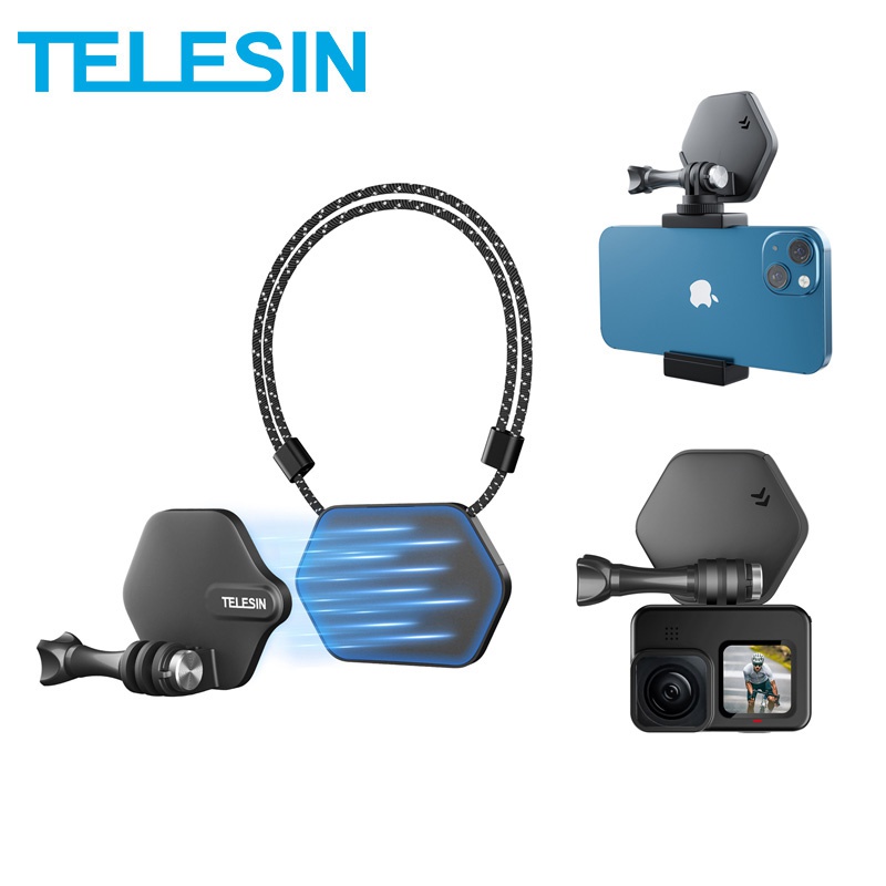 TELESIN Action Camera Magnetic Quick Release Bracket Gopro Accessories Chest Strap for GoPro Hero Insta 360 DJI Mobile Phone