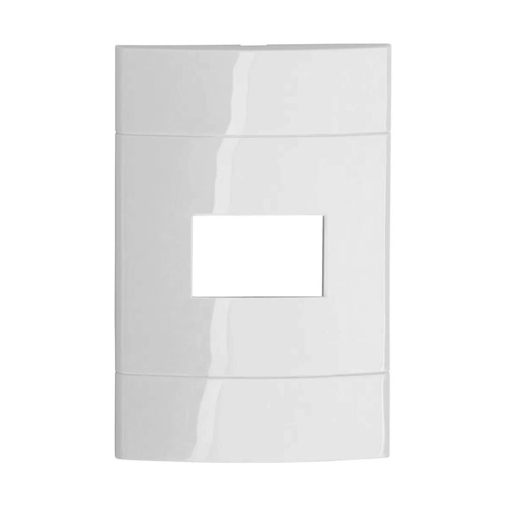 Placa Acabamento 4X2 1 Posto Horizontal Branco Decor em Oferta na Shopee