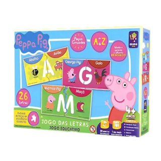 Brinquedo Jogo Educativo Letras A a Z Peppa Pig Educativo Alfabetização +3 anos Mimo Toys - 2102 em Oferta na Shopee