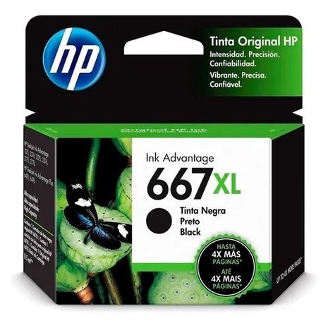 Kit Cartucho Hp 667xl Original Preto+color Para 2376, 2774 — imagem 2 de 2