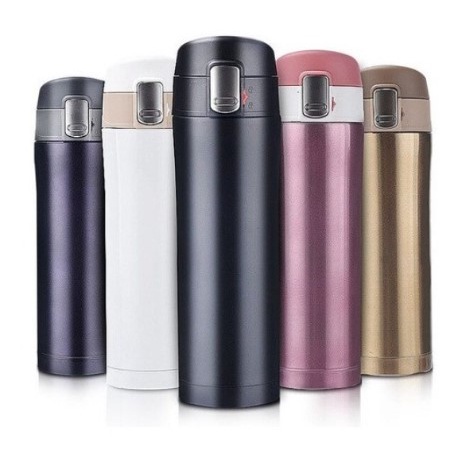 Garrafa Térmica Inox 500ML Café Suco Água Caminhada Pass. Portátil