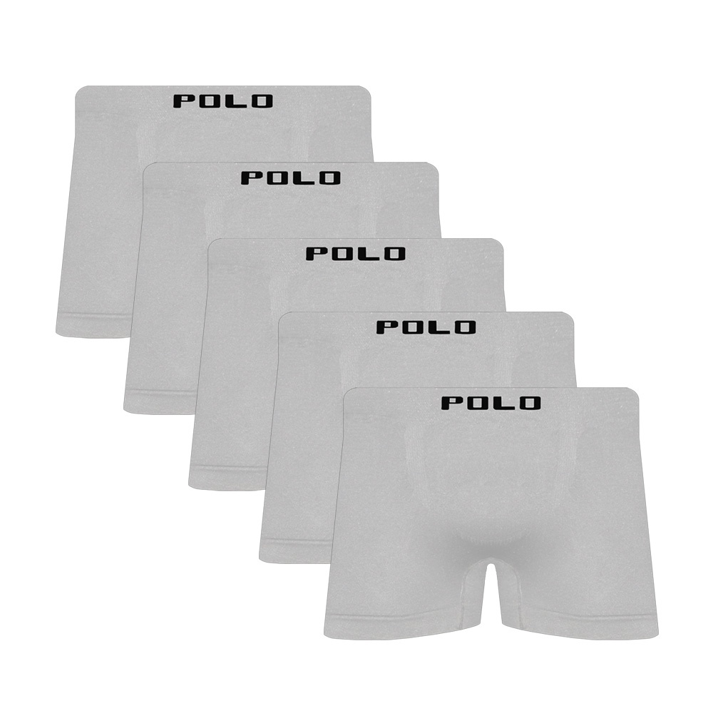 Kit 5 Cuecas Polo Boxer Microfibra Branco - POLO STAR em Oferta na Shopee