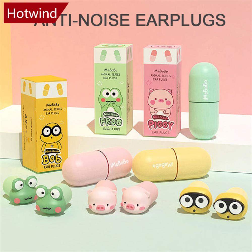 Tampões Auriculares Cartoon Anti-Ruído Soft Slow Rebound Sponge Portáteis À Prova De Som Silenciosos Para Dormir C1V6