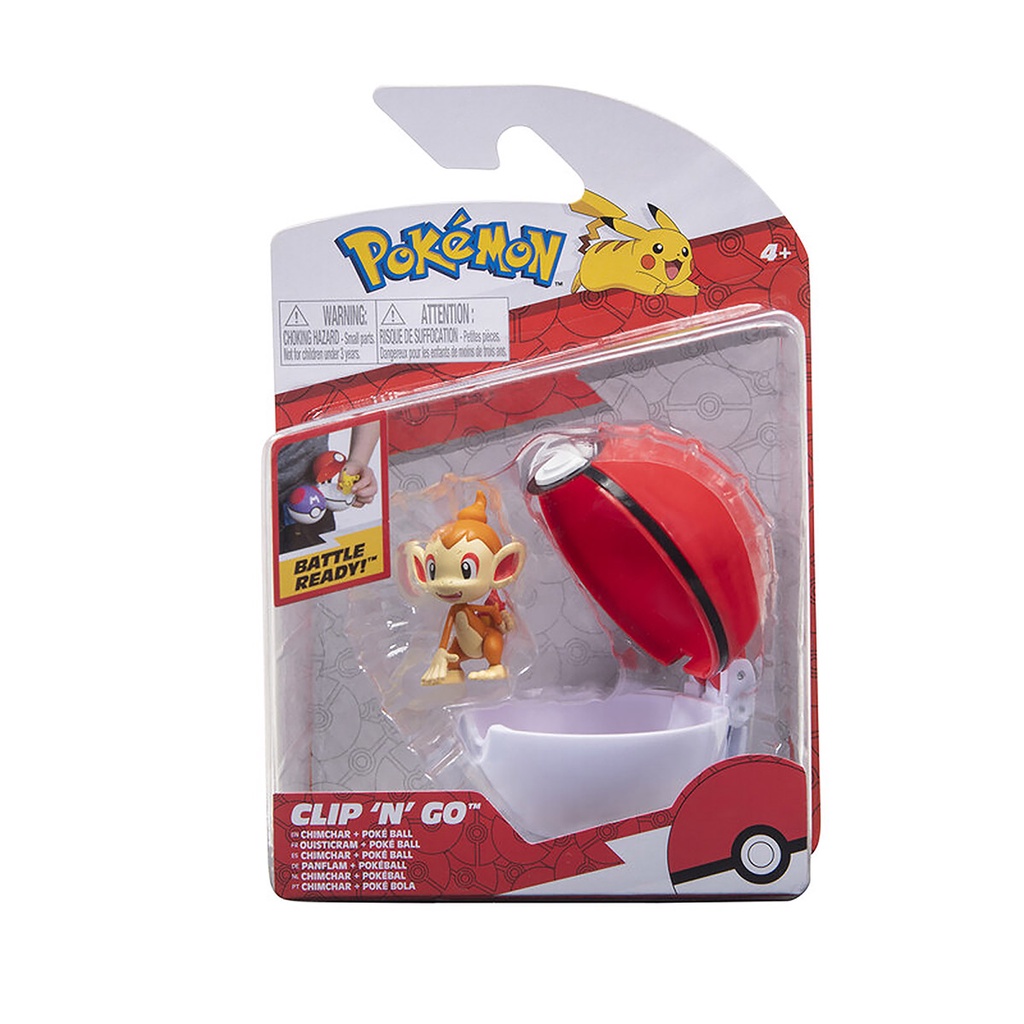Boneco Pokémon Chimchar + Poké Ball em Oferta na Shopee
