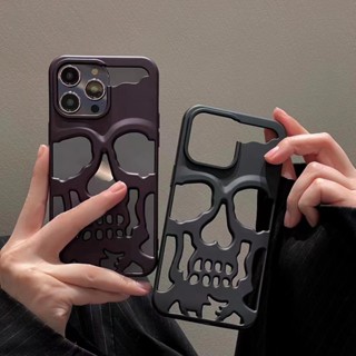【 New 】 Fashion Capa Macia De Halloween Skull Para iphone 14 Pro Max 13 12 11 14plus Proteção Da De Ventilação Oca Fosca Cobertura Total anti-Gotas