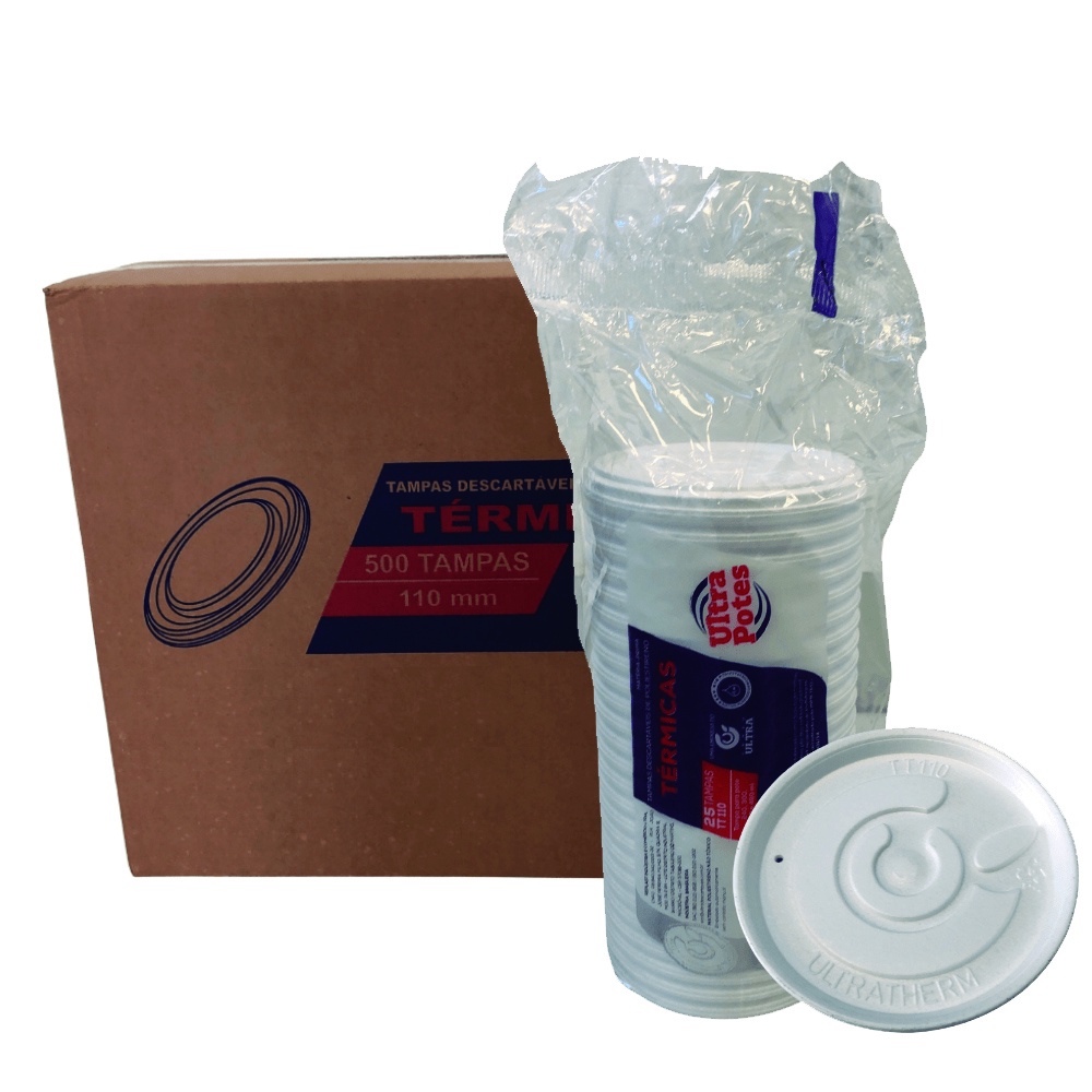 TAMPA PARA POTE DE ISOPOR 240/300/360/480ML ULTRA COM 500