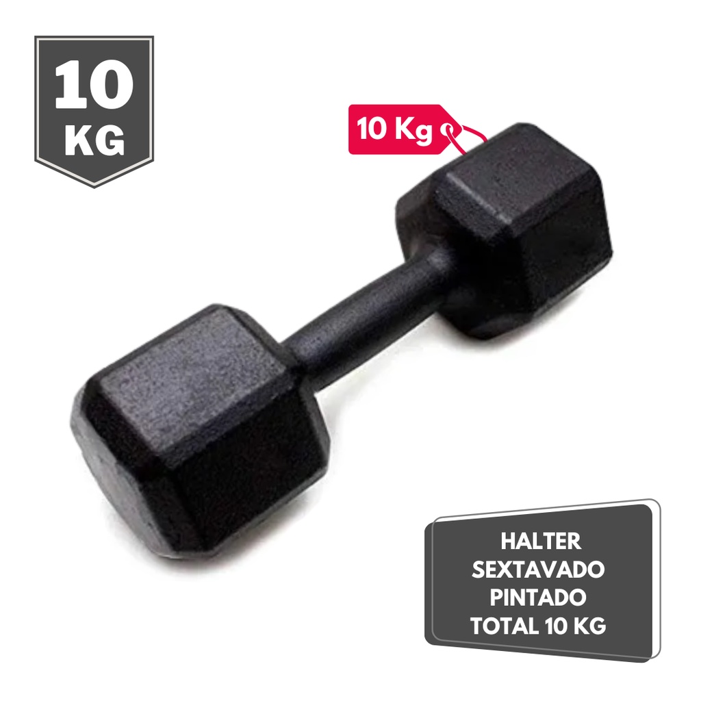 Halter Sextavado Pintado 10 Kg