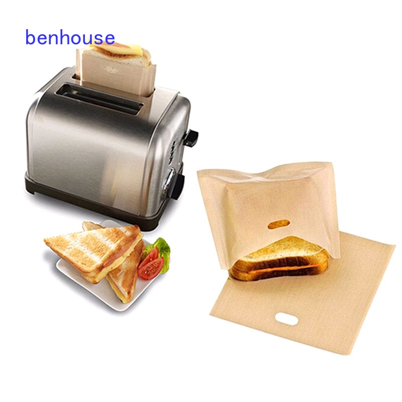 2/4/6/10PCs/set Saco De Torradeira Reutilizável Pão Sem Cola Sanduíche Fibra De Vidro Para Torradas Microondas Aquecimento De Pastelaria