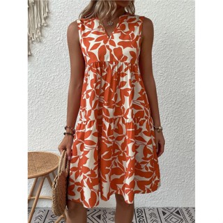 2023 Novo Estilo De Verão Vestido De Mulher Sem Mangas Com Decote Em V