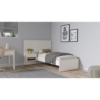 Cama Solteiro com Mesa de Cabeceira Zara Robel Móveis