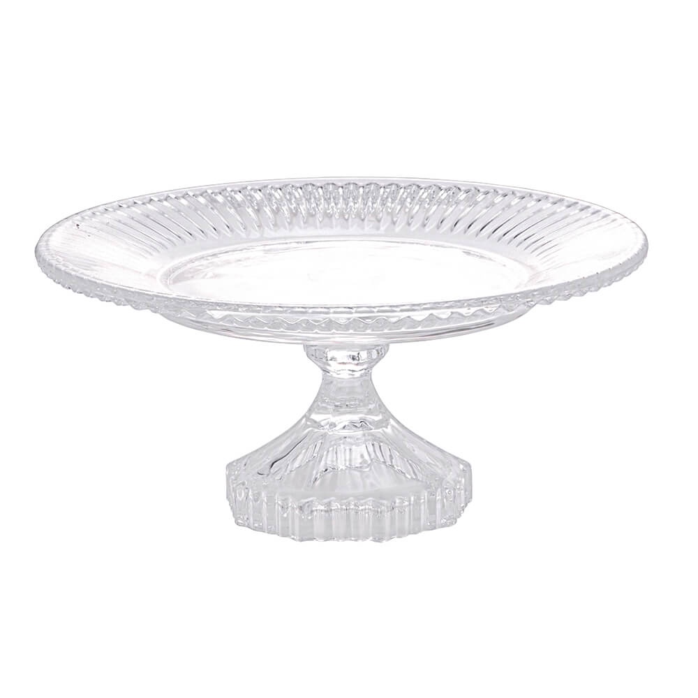 Boleira De Cristal Travessa Para Bolo Transparente Renaissance - Lyor em Oferta na Shopee