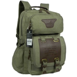 mochila lona reforçada kelven 1905-1 escolar trabalho viagem