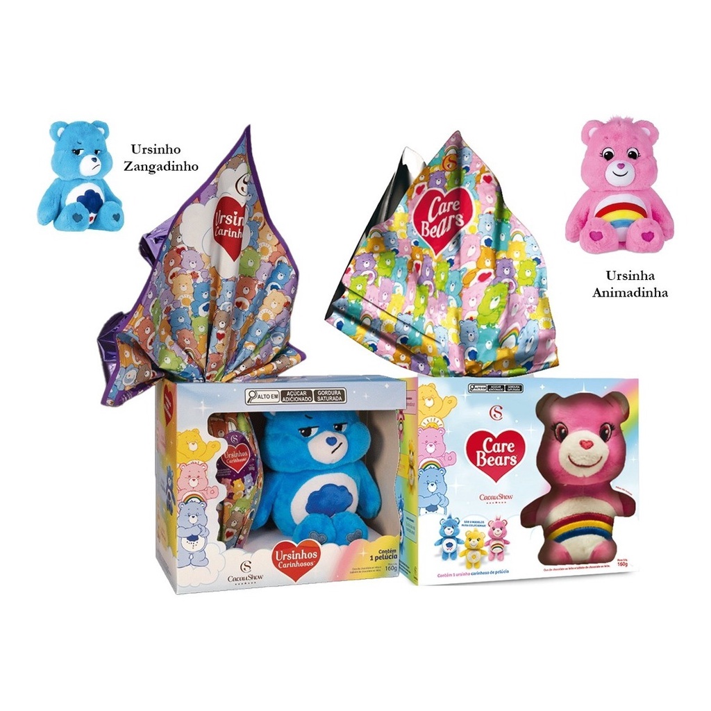 Kit 2 Ovos Páscoa Infantil Cacau Show Ursinhos Carinhosos