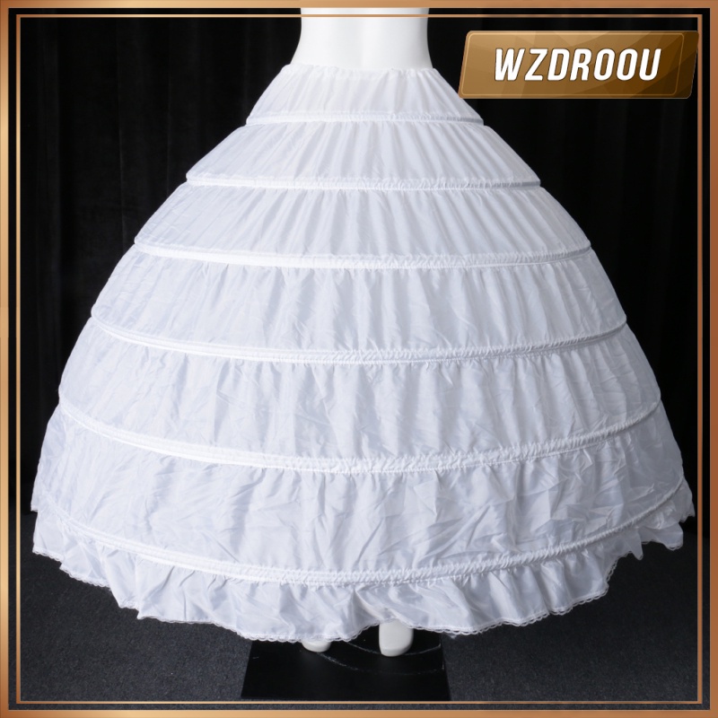 Anágua Saiote Com 6 Aro Branco Longo em Oferta na Shopee