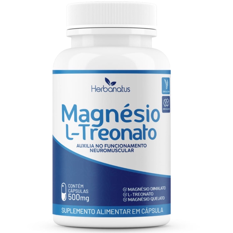 Magnésio L-Treonato 60 Cápsulas 500mg Denature