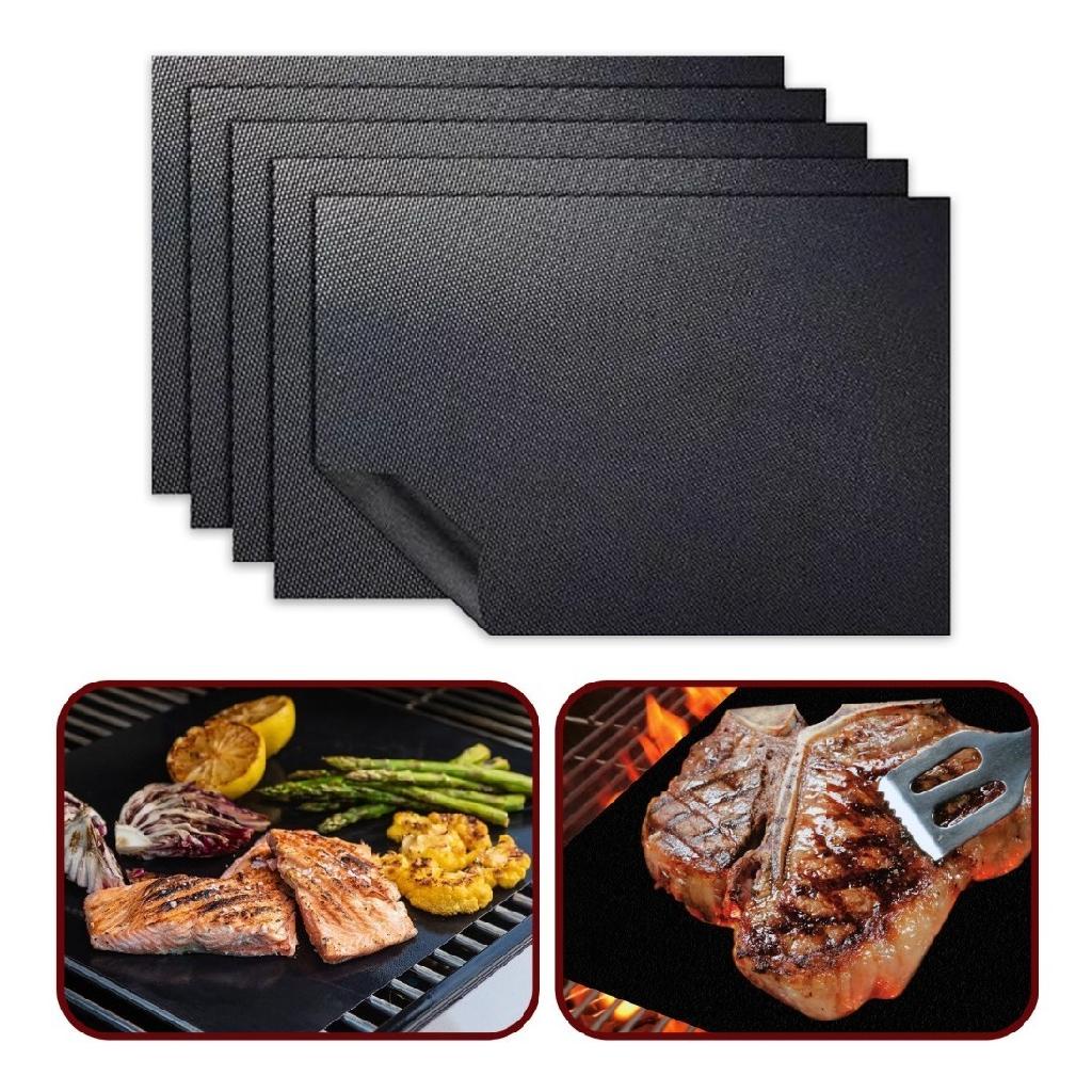 Vittak Manta Grill Tapete Churrasqueira Teflon Antiaderente Chapa Reutilizável Grelha 40x33 Grande em Oferta na Shopee