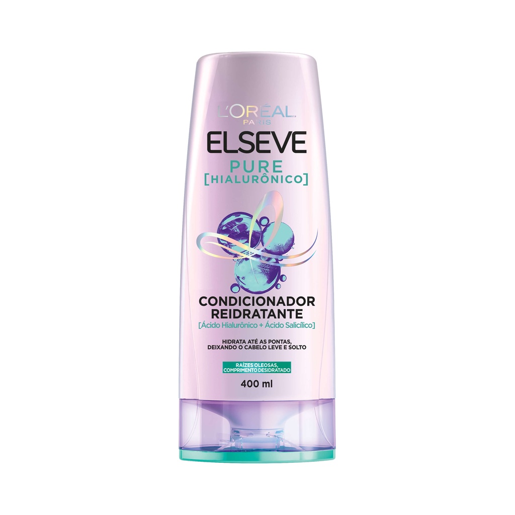 Condicionador L'Oréal Paris Elseve Pure Hialurônico 400ml - Beauty