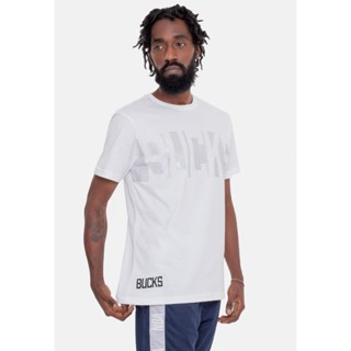 Camiseta NBA Eletric Lines Milwaukee Bucks Off White
