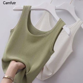 Mulheres Suspender Fio Colete Grande Slim Fit Desgaste Exterior E Inferior Interna Casaco Sem Mangas Fino Parte Superior Do Tanque Colheita