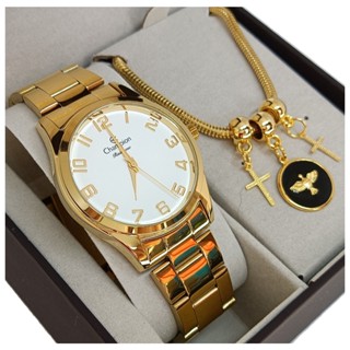 Relógio Feminino Champion Original Dourado a Prova D