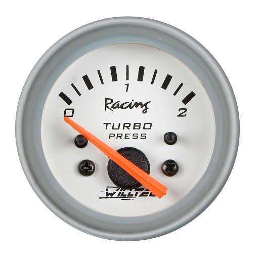 Manômetro Elétrico Turbo 0-2kgf/cm² Fundo Branco 52mm Willtec