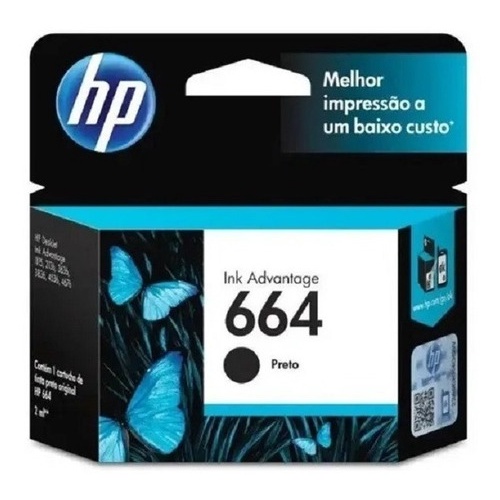 Cartucho De Tinta  Hp 664 Preto  Original em Oferta na Shopee
