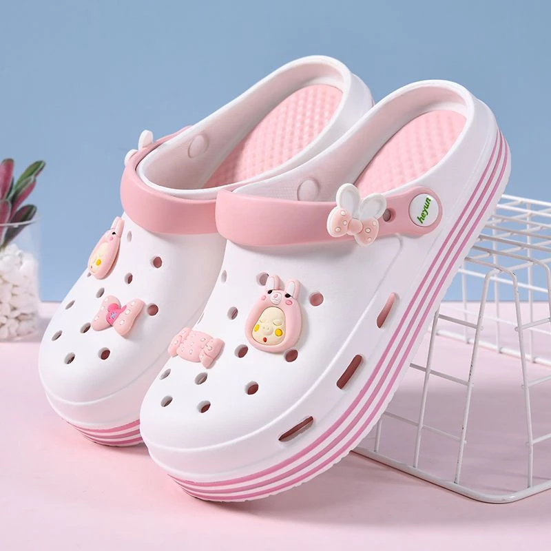 [Envio em 48 horas] Sapatos De Buraco Feminino Sandálias De Praia Com Plataforma Antiderrapante Feminina — imagem 1