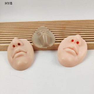 HYB 3D Silicone Tattoo Face Lips Modelo De Maquiagem De Nariz Prática Cosmética HY