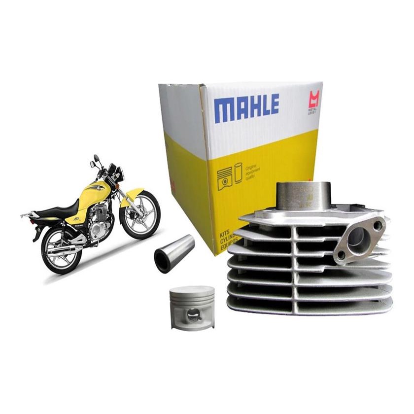 Kit Quit Motor Cilindro Pistao Anel Susuki Yes 125 2007 2008 2009 A 2016 Original Mahle Metal Leve