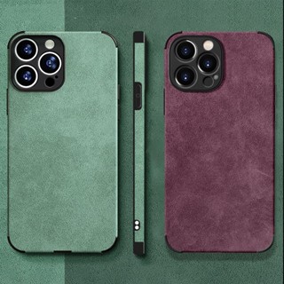 Capa De Couro De Luxo À Prova De Choque Para iPhone 14 13 12 11 Pro XR XS Max 7 8 Plus Tecido Macio Vintage Funda